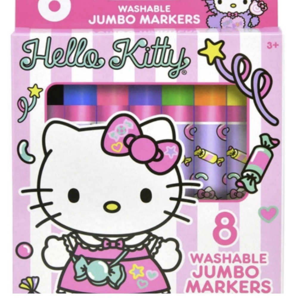 Hello Kitty Colorful Jumbo Marker Set